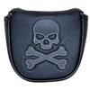 Golf Putter Cover Skull Center Shaft Small Black PU Leather Magnet (Medium) [Item]