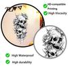 Spooky Party Wall Stickers Halloween Double Skull Rose Sticker, PVC Waterproof Decals, Peel And DIY Skeleton Art for Walls Stick Decor, Removable