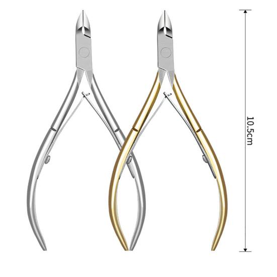 Stainless Steel Manicure Nail Art Clippers Cuticle Trim Hard Dead Skin Scissors