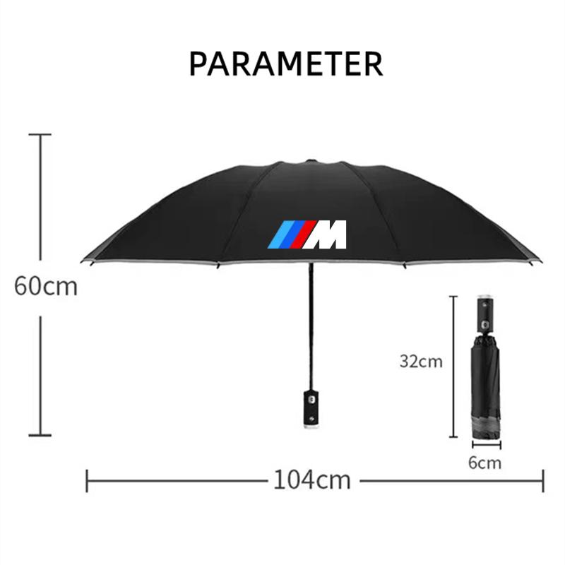 Car Umbrella With LED Flashlight Reflective Stripe Umbrella For BMW M E30 E39 E46 E90 E93 E60 F10 M5 M6 M7 X4 X5 X1 accessories GB1