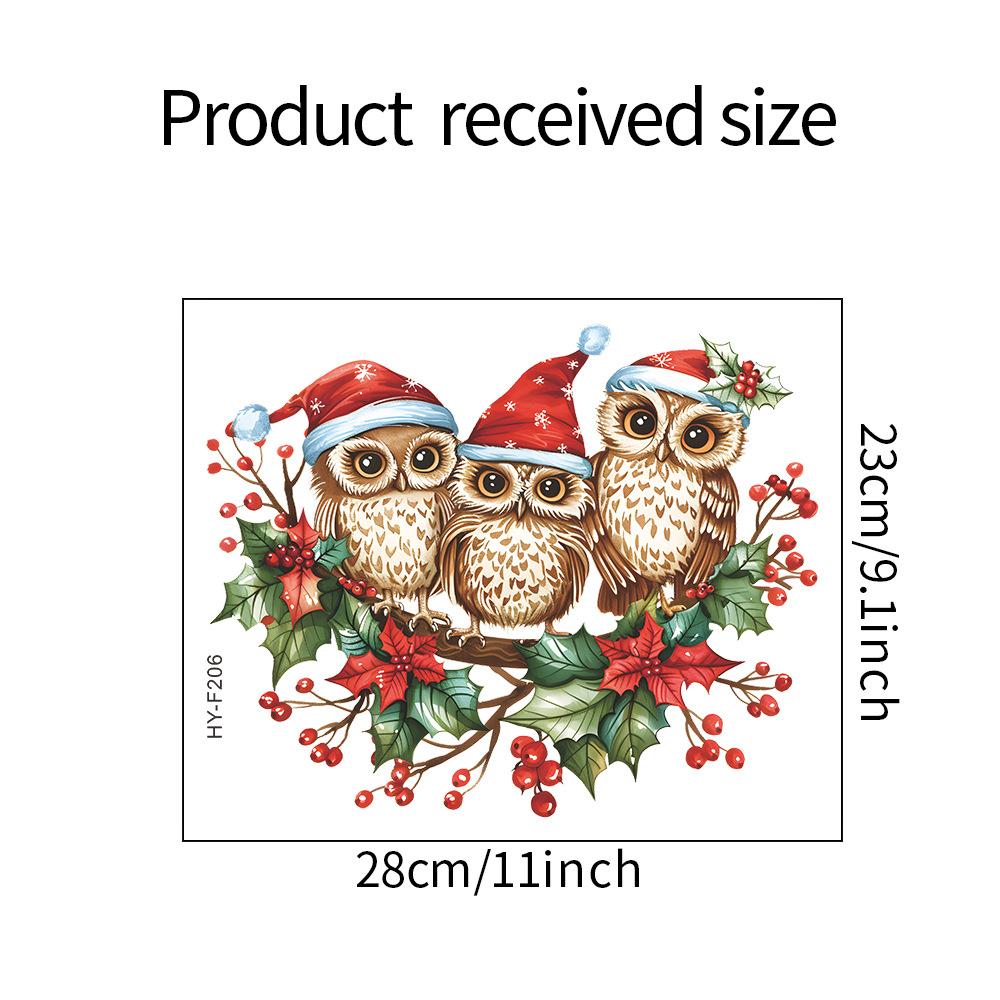 Рождественская наклейка на зеркало Санта-Клаус Снеговик Олень Декоративная стеклянная электростатическая наклейка Веселый рождественский декор для дома