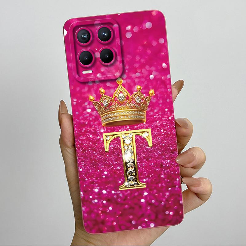Для Realme 8 Pro RMX3085 RMX3081 Модный чехол для пары с инициалами для Realme8 8Pro 4G Мягкий силиконовый защитный чехол