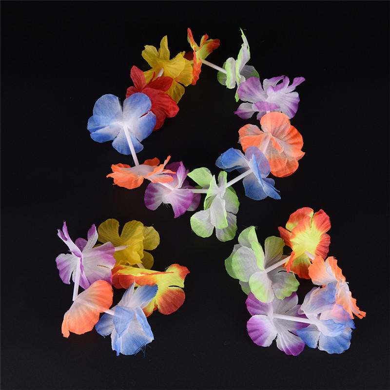 4 шт./компл. гавайский карнавальный костюм с цветочным ожерельем и гирляндой на голову для вечеринки