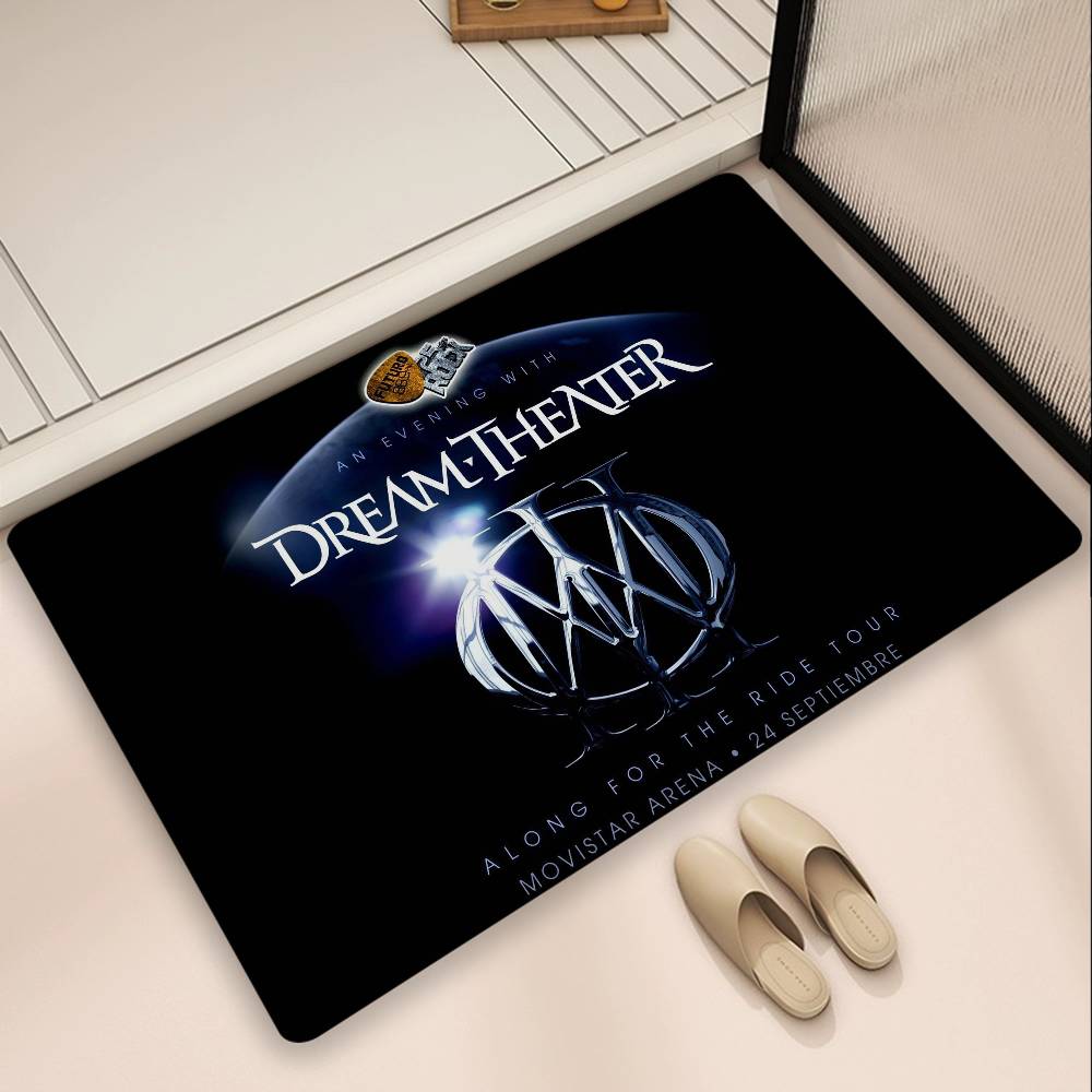 D-Dream Theater Heavy Rock Band Floor Mat INS Style Soft Bedroom Floor House Laundry Room Mat Anti-skid Household Carpets