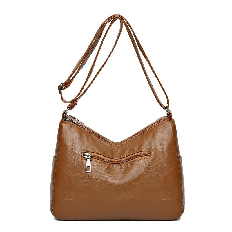 Мягкая кожаная сумка, женская сумка для матери среднего возраста, большая вместительная сумка через плечо через плечо