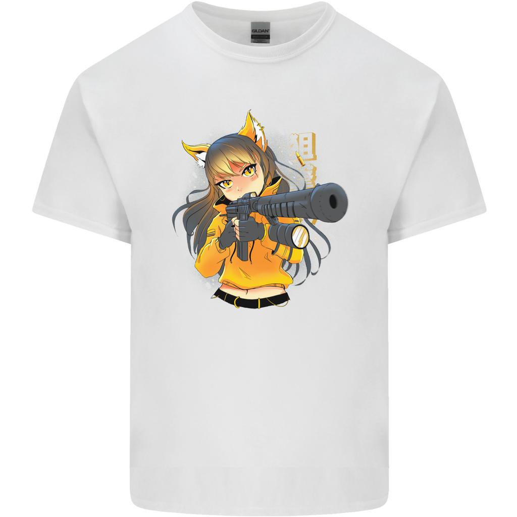Anime Gun Girl Unisexs Light Cotton TShirt