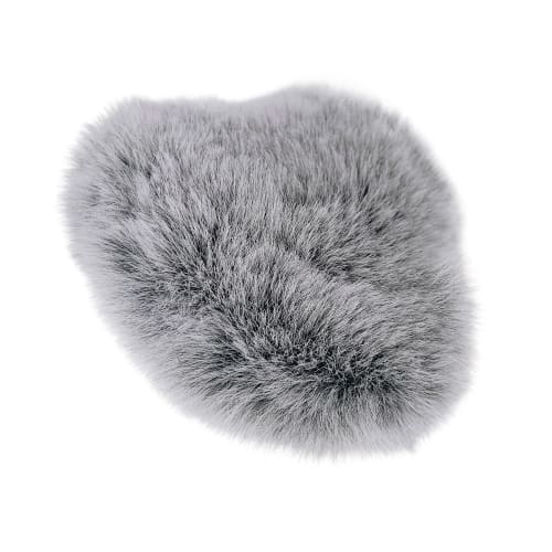 uxcell Microphone Furry Windscreen Cover for Short Hair Microphones, White and Black, 1 Piece