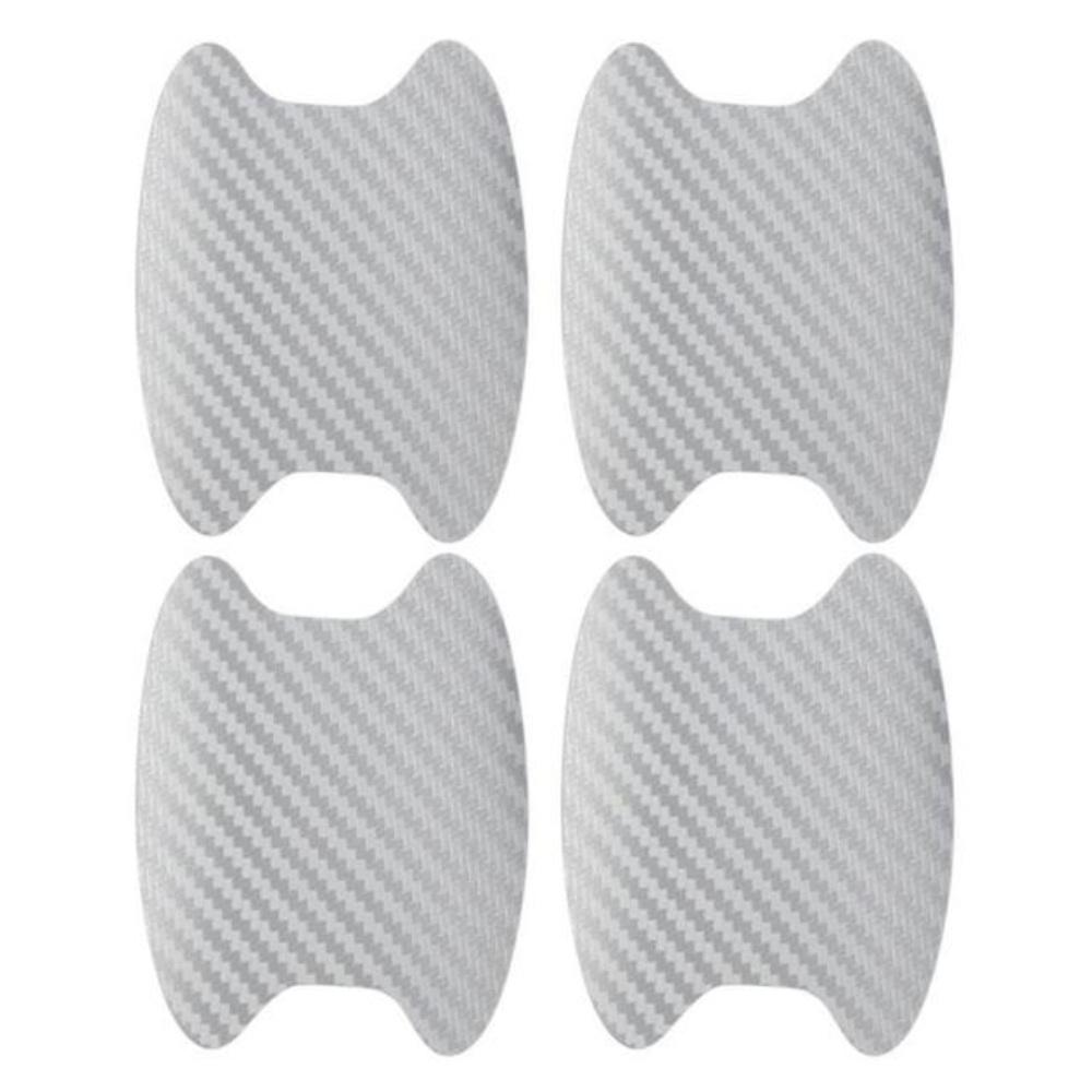 4шт автомобильная дверная ручка устойчивая к царапинам универсальная наклейка из углеродного волокна