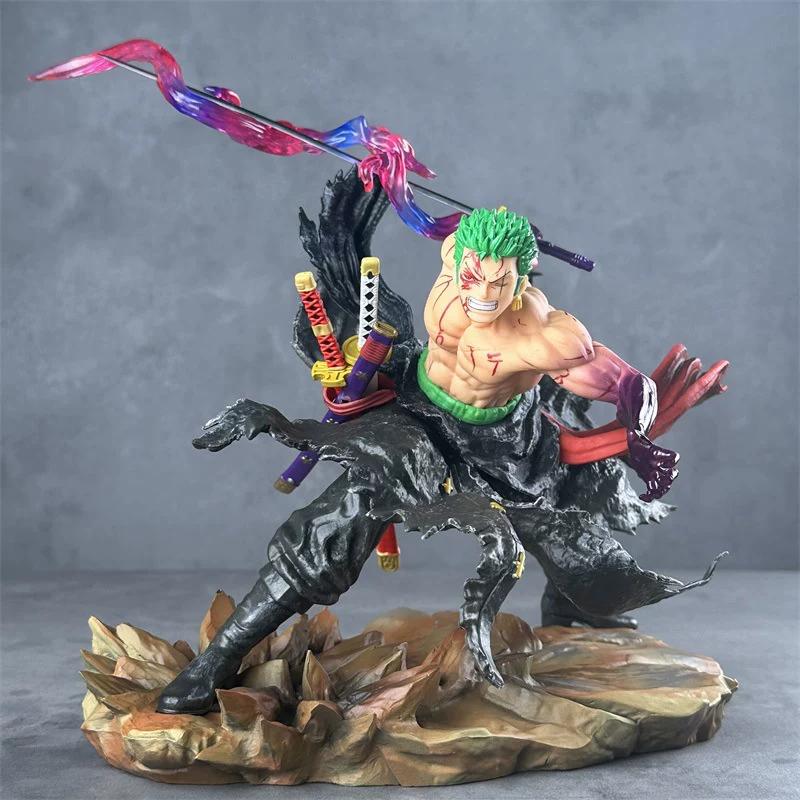 One Piece Король GK Ророноа Зоро Ручной Трансформируемый Модель Украшение Двухголовая Резьба Фигурка Действия Коллекционная Игрушка