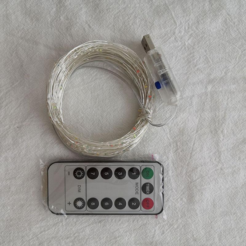 Светодиодные гирлянды, гирлянда, сказочная медная проволока, рождественская лампа, водонепроницаемый пульт дистанционного управления для украшения свадьбы, дома и вечеринки