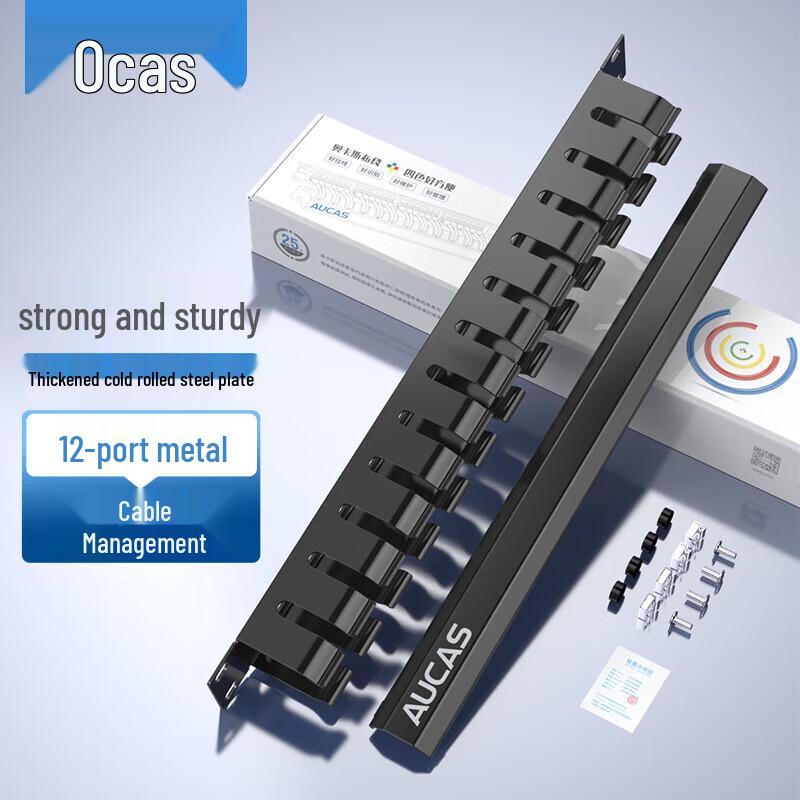 Aocas 19-inch 24-Port Cable Management Panel