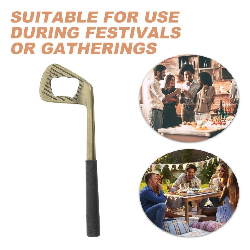Coppers Bottle Opener with Golf Inspired Shape Corrosions Proof Durable Grip Portable Home Pubs Accessory for Parties Travel