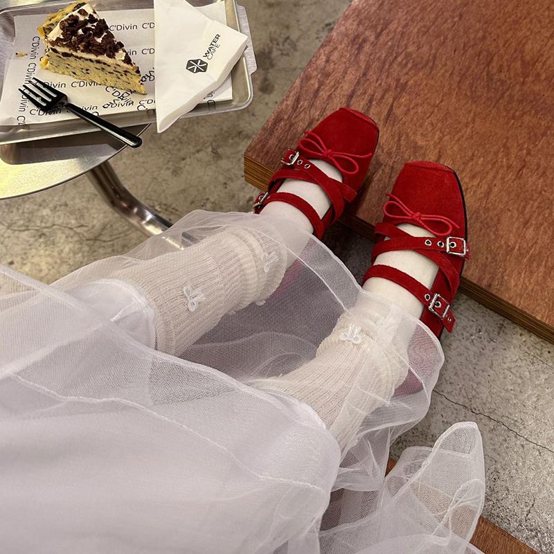 Весенние туфли Мэри Джейн с квадратным носком, женские, модные, с перекрестной пряжкой, женские повседневные туфли для платья, балетки