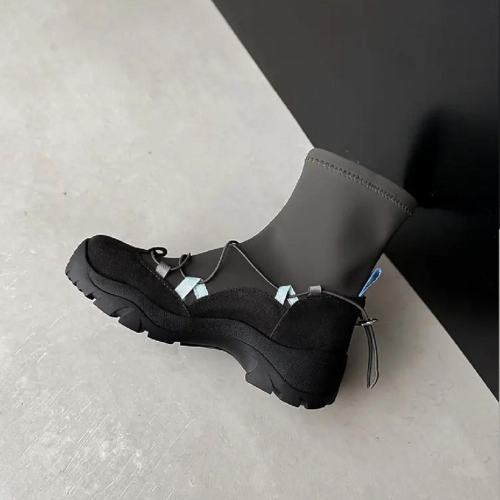 Функциональные ботинки | Ретро Толстая подошва Перекрестные ремешки Универсальные Повседневные Балетные Спортивные Британские Эластичные Облегающие Ботинки Женские