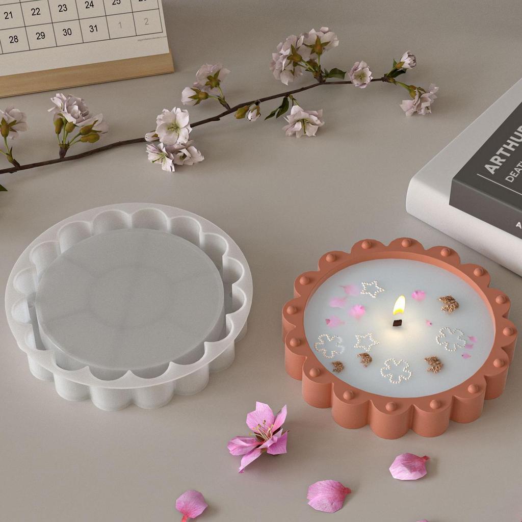 Candle Mold Easy Release Smooth Tool Silicone Resin Mold For Friend Enthusiast Home Indoor Candle Soap Holiday Birthday
