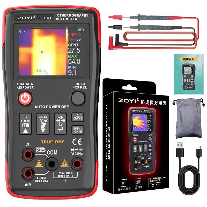 ZOYI S R01 Thermal Imager and Multimeter 2 in 1 Infrared Thermometer and Electrical Tester