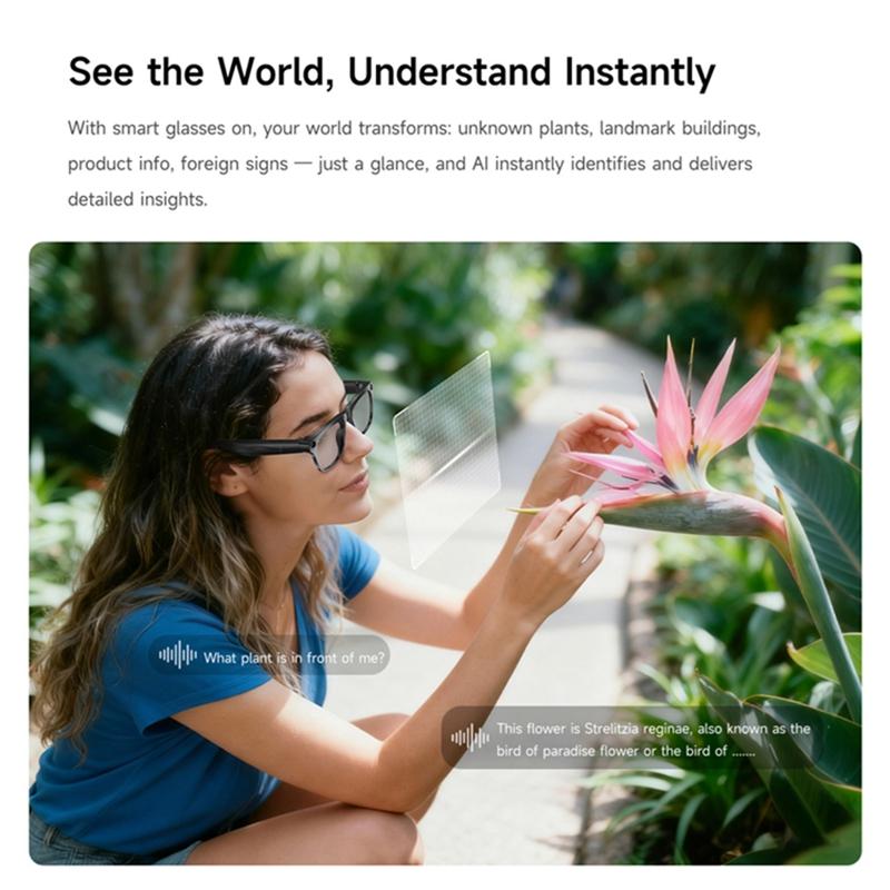 Smart 8K AI Glasses with 100W Camera Chat Gpt Touch Outdoor Sport Sunglasses Bluetooth Calling Music Player Image Stabilization for Men Women Gift