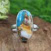 Oyster Copper Turquoise Oval Gemstone Ring, Handmade Jewelry, Ring For Women, Birthday Gift, Bezel Ring, Designer Ring, 925 Silver Ring