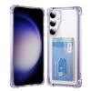 Чехол для телефона Samsung S23Plus с матовым дизайном и защитой от царапин на четырех углах, с держателем для банковских карт, удостоверения личности, Чехол для телефона