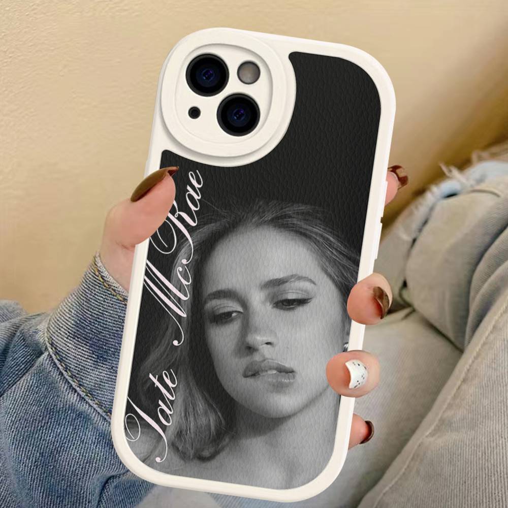 Tate M-McRae Singer For IPhone 16 15 14 13 12 11 Pro Max Plus Shockproof Leather Soft Phone Cover