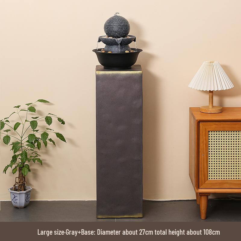 Фонтан «Колесо богатства фэн-шуй на удачу» – Современный минималистичный настольный водный элемент, Идеальный подарок на новоселье или день рождения.