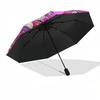 1pc Outdoor Umbrella with Anime Print - Automatic Opening/Closing, Portable 3-Fold Design, 8-Rib Iron Frame - Perfect Gift for Fans, Travelers, E