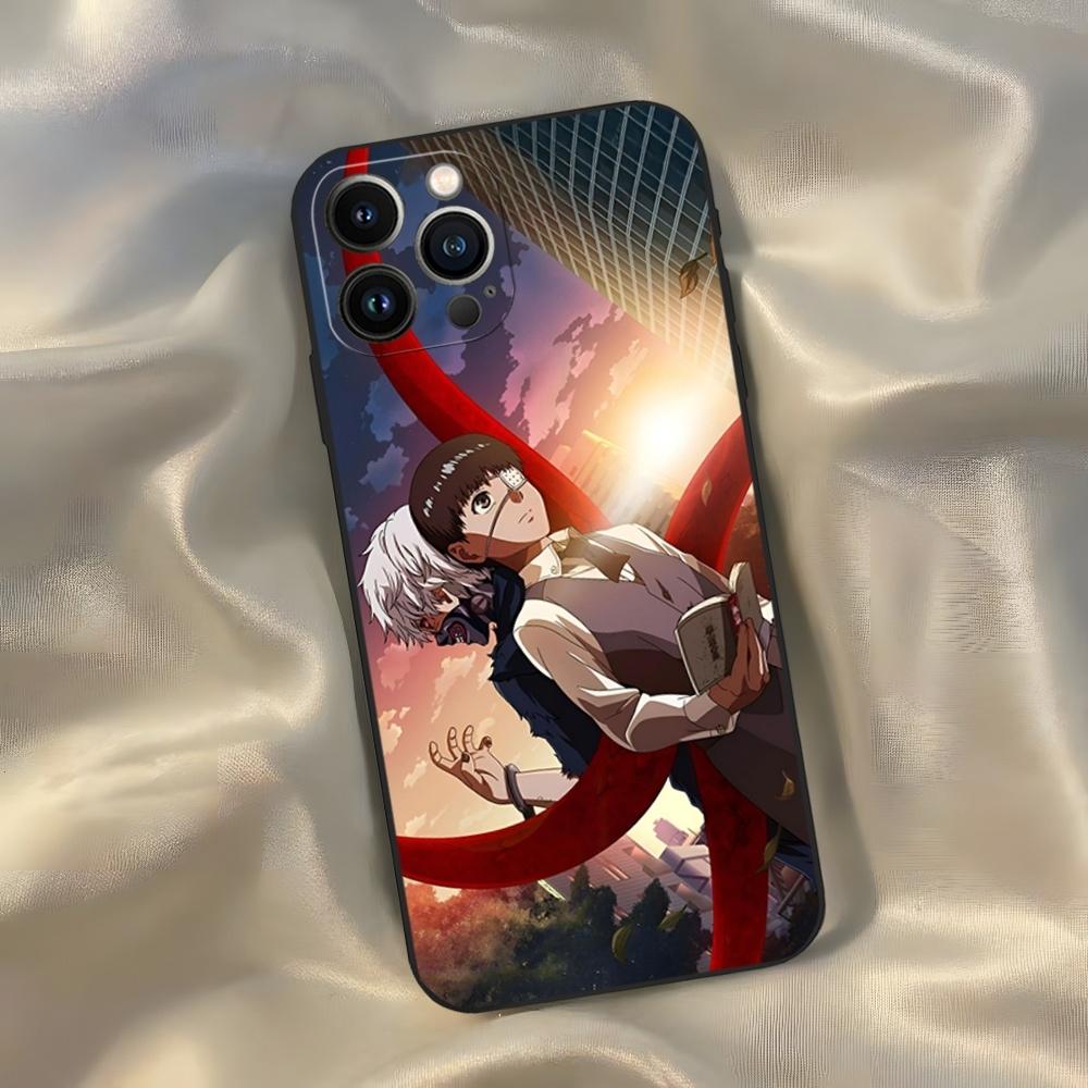 Чехол Tokyo Ghoul для iPhone 16 15 14 13 12 11 Pro Max Xr X Xs Mini 8 Plus SE 2022 Черный Мягкий Силиконовый Чехол