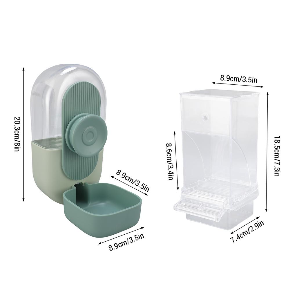 Набор кормушки для птиц и диспенсера для воды Автоматическая кормушка для попугаев Контейнер для корма Поилка для клетки Кореллы Зяблики Неразлучники