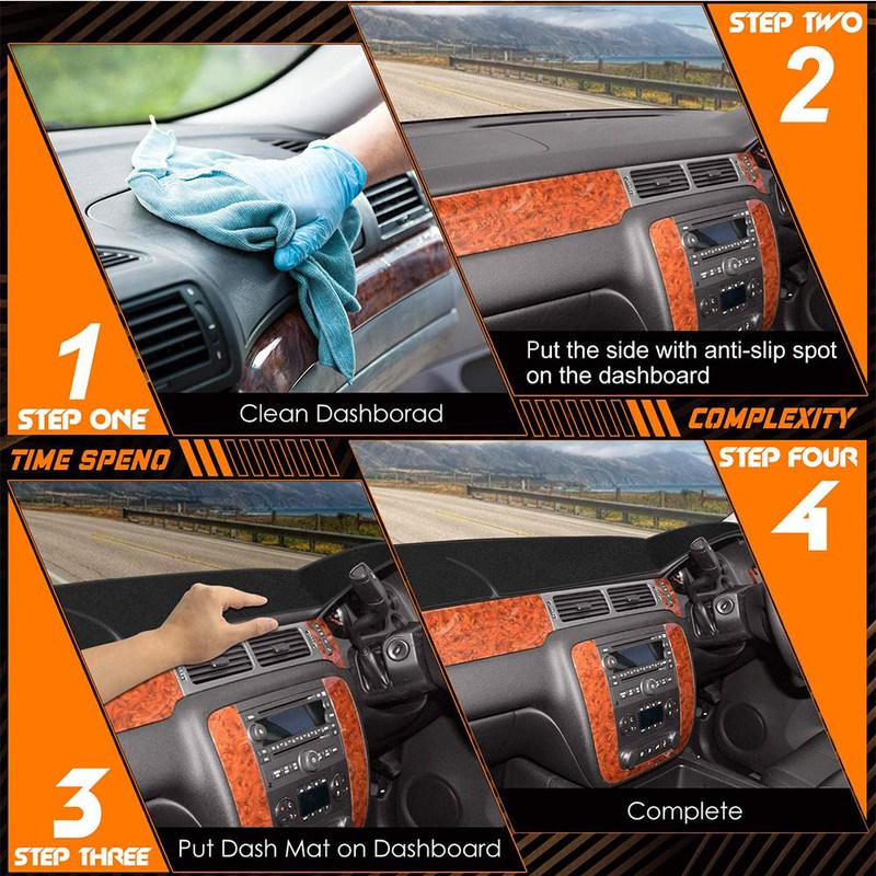 Dashboard Cover Protective Sunshade Carpet Mat For Jeep Compass MK1 MK49 2007 2008 2009 2010 2011 2012 2013 2014 2015 2016 2017