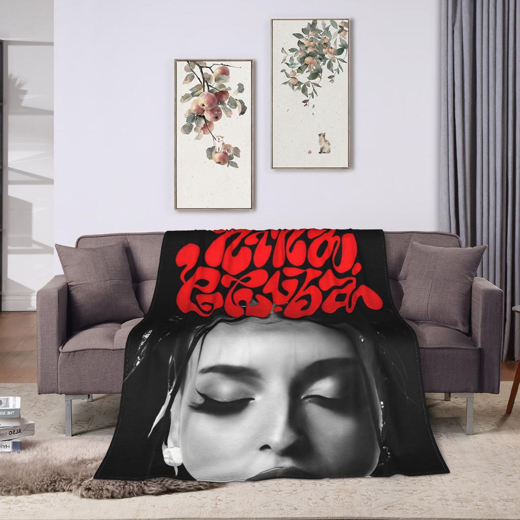 Nina Chuba Music Singer Blanket Soft Print Plush Throw Blanket For Kids Adult Outdoor Flannel Bedspread Bed Cover