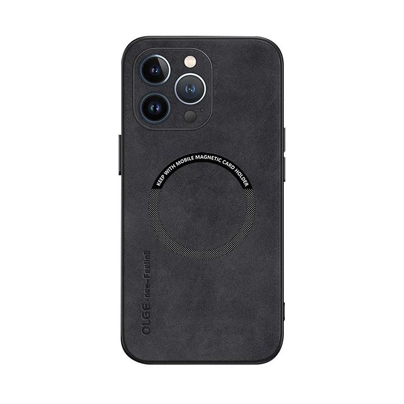 Magnetic For Magsafe Leather Case For iPhone 16 15 14 Pro Max 14pro 12 13 Pro Max 11 16e Luxury Wireless Charge Shockproof Cover