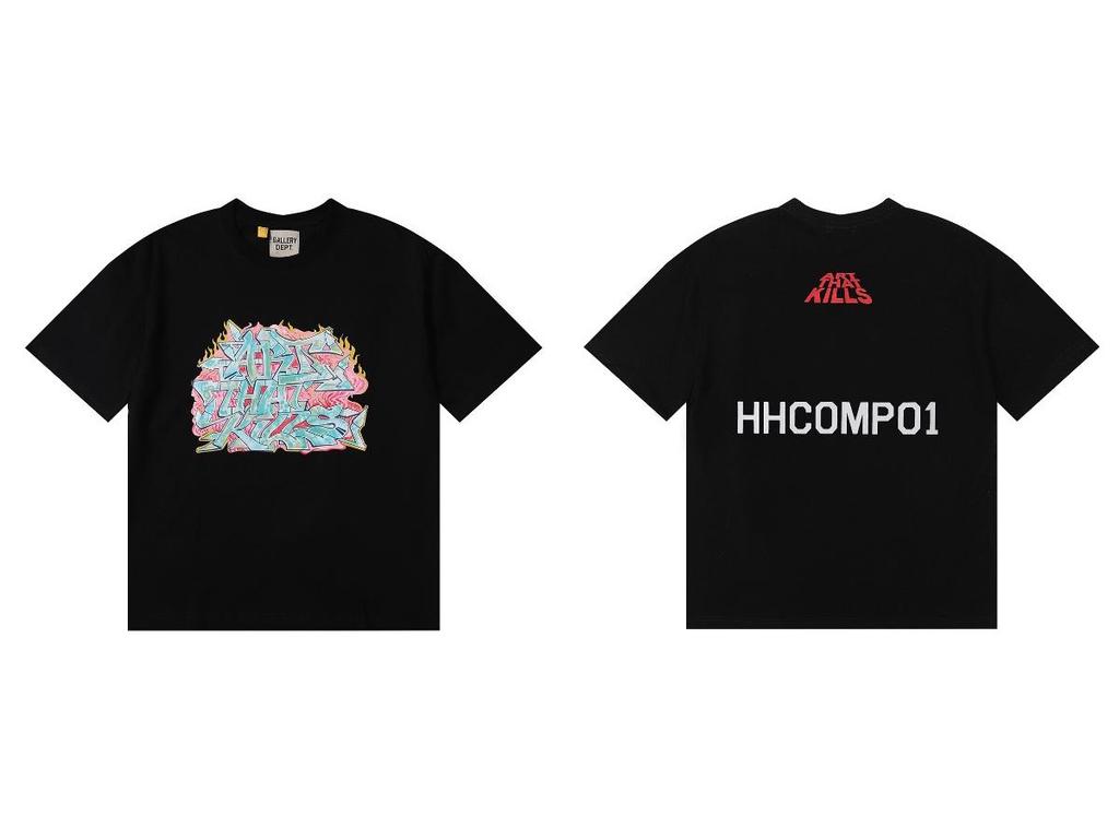 GALLERY DEPT American Tide Tie-Dye Graffiti Short-Sleeve T-Shirt