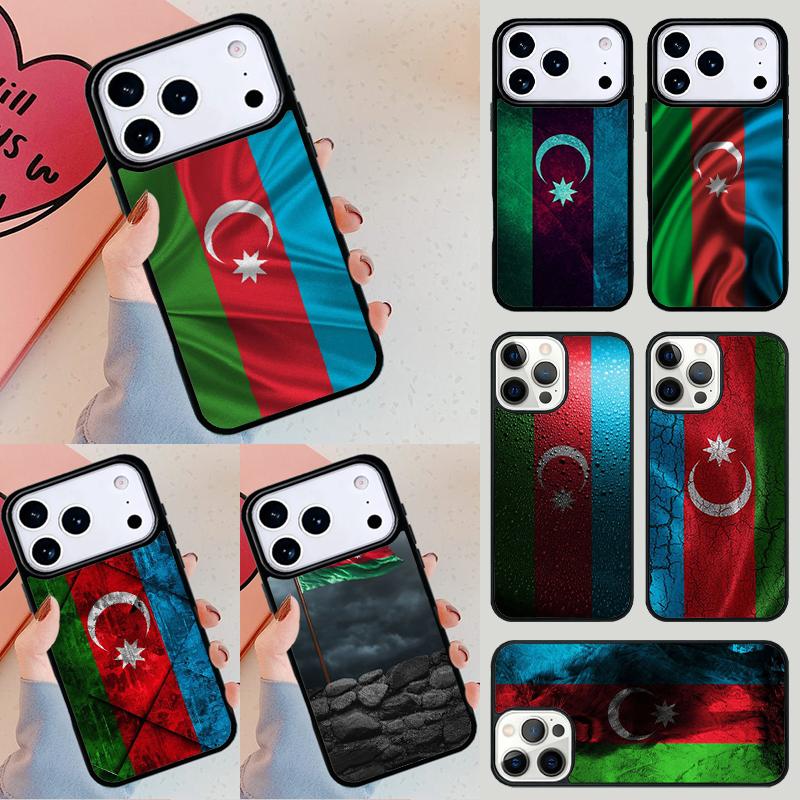 Мягкий чехол для телефона с флагом Азербайджана Для iPhone 17 Air 14 15 13 12 Max Чехол Для Apple 14 15 16 16e 11 Pro Max Plus Coque