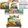 Winnie The Pooh Pattern Threepiece Bedding Set With Active Dyeing Technology For Bedroom Use