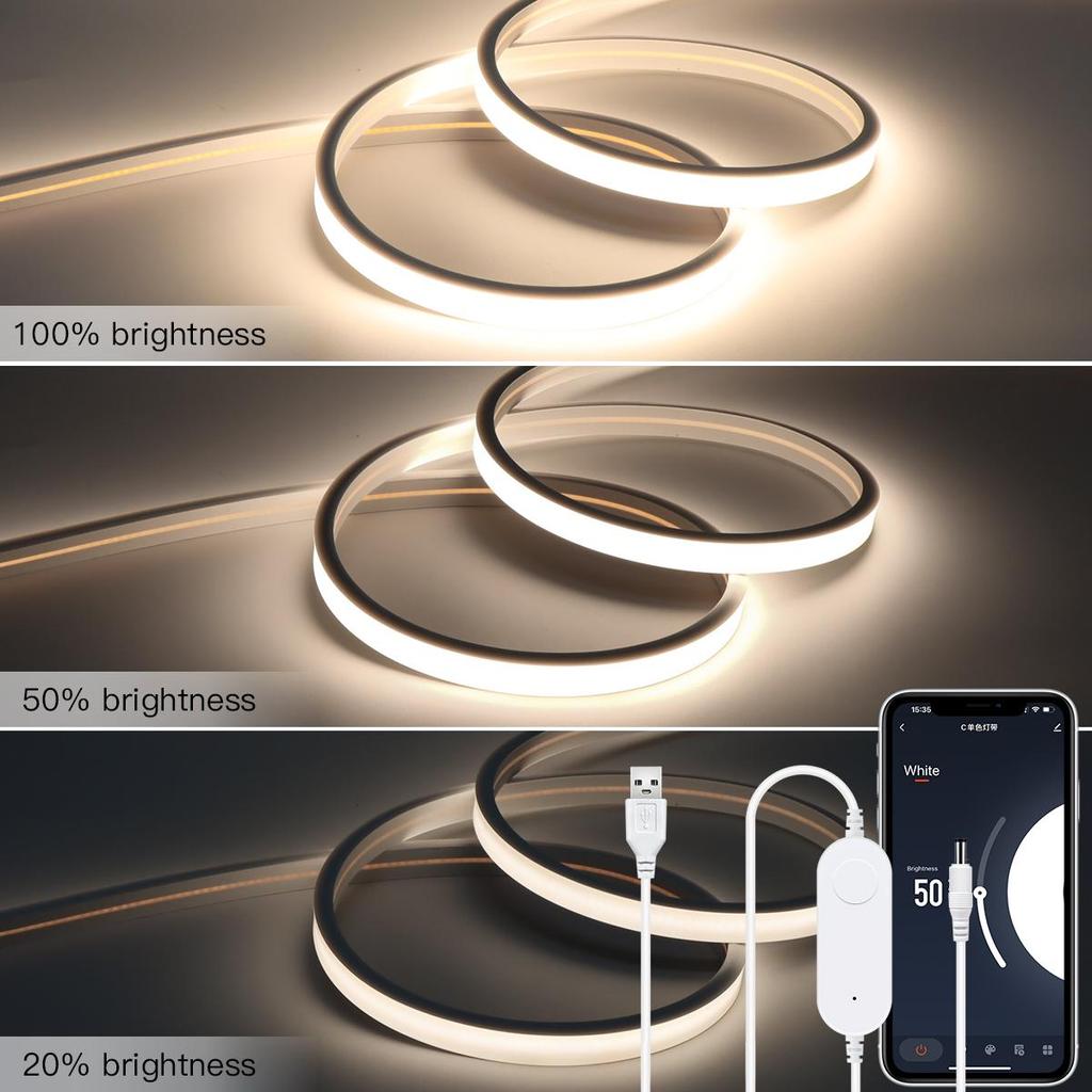 USB 5V TUYA Smart WiFi Single Color LED Strip Controller Wireless Remote Controller Dimmer Switch Work with Alexa Google Home