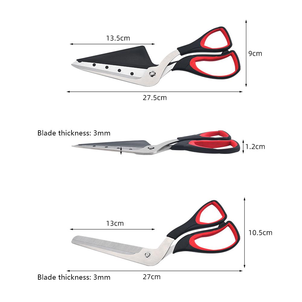 Professional Pizza Scissors Detachable Sharp Stainless Steel Blade Pizza Cutter Scissors Labor-Saving Pizza Spatula Slicer Tool