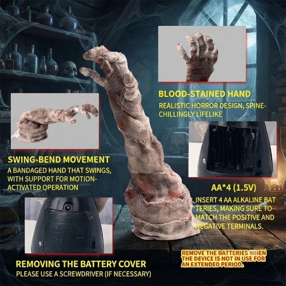 Realistic Looking Shaking Hand Ornament Bloody Fabric Creepy Hand Prop  Halloween Events