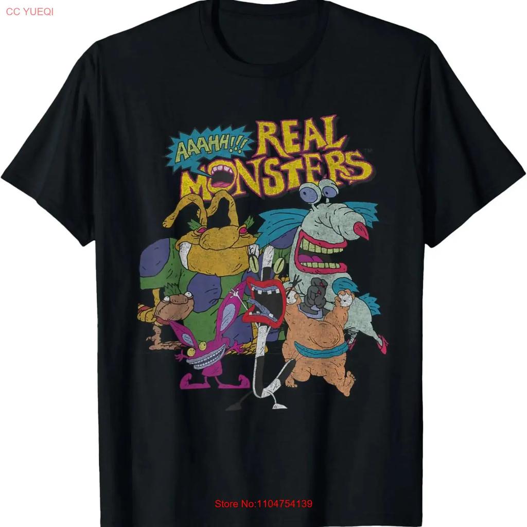 Aaahh Real Monsters All Characters T Shirt vintage Washed Casual streetwear designer clothes Unisex Slightly graphic homme