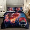 Футбольный комплект постельного белья 3D спортивный футбольный комплект постельного белья наволочка для мальчиков подростков двойной размер Queen King Size полиэстеровый чехол Qulit