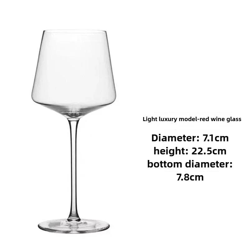 Набор квадратных бокалов для бургундского вина 450 мл - Роскошные хрустальные бокалы, Современные бокалы на ножке для домашнего бара и элегантных званых ужинов