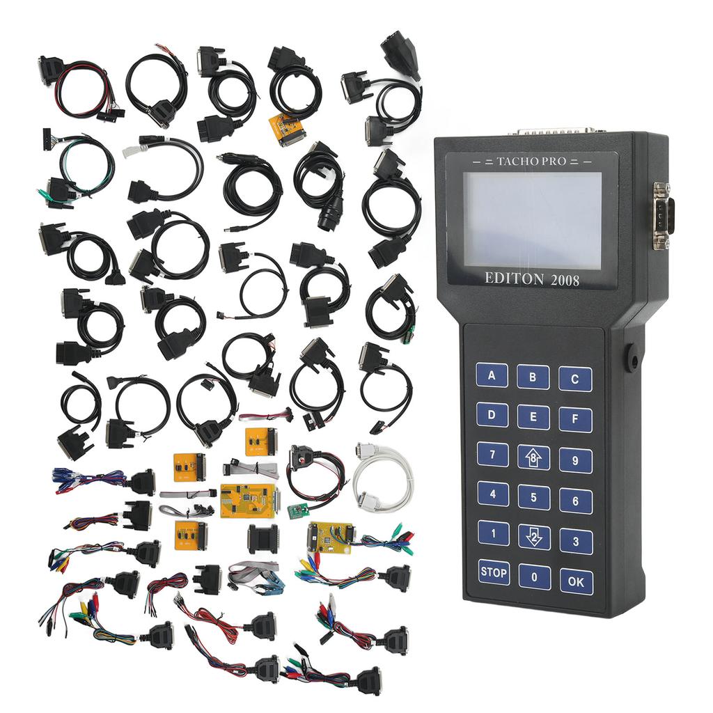 Для Tacho Pro 2008 Mileage Adjuster Full Cable Dash Programmer LCD Display Backlight Universal Tool