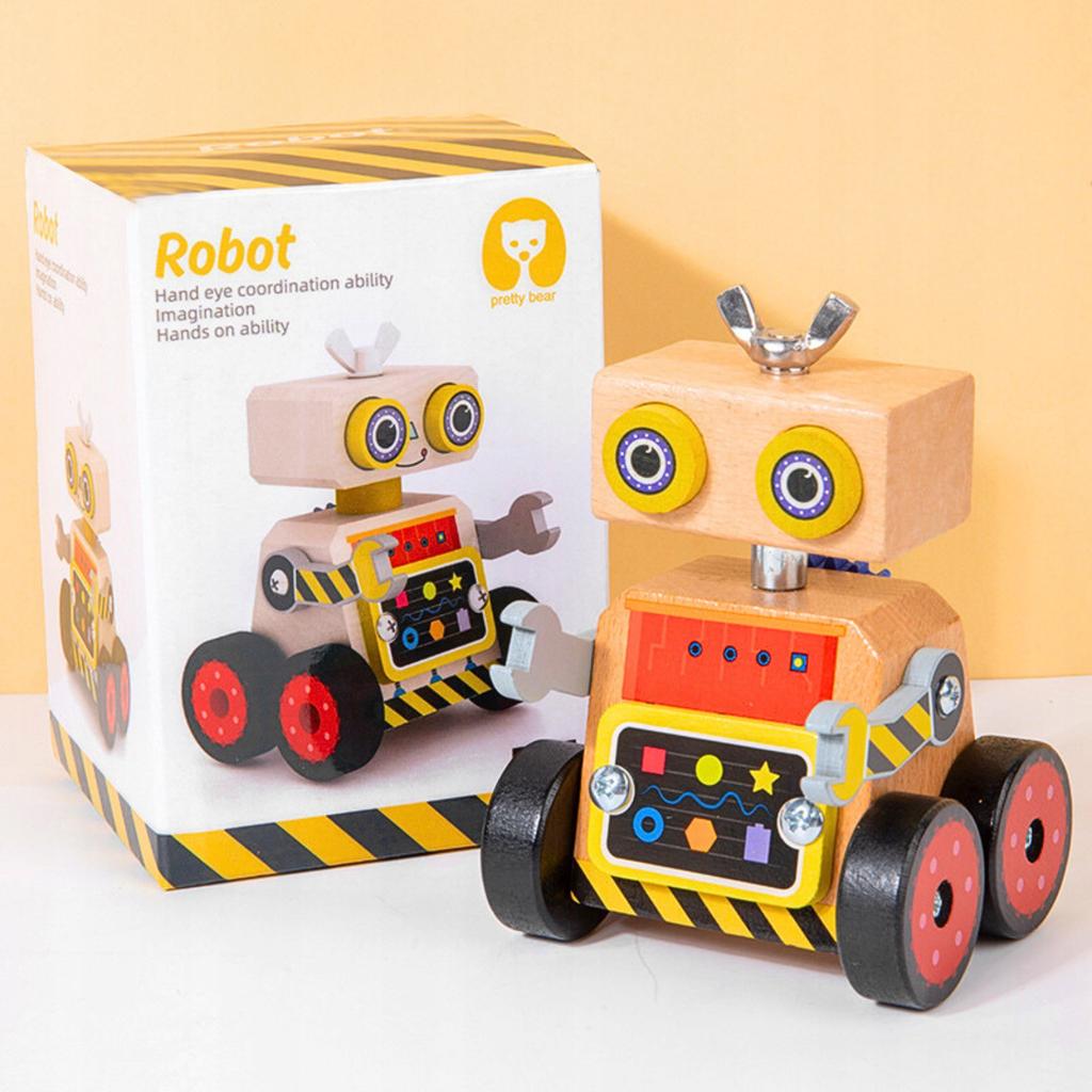 Manipulative Toy Montessori Robot Foldable Educational Sensory