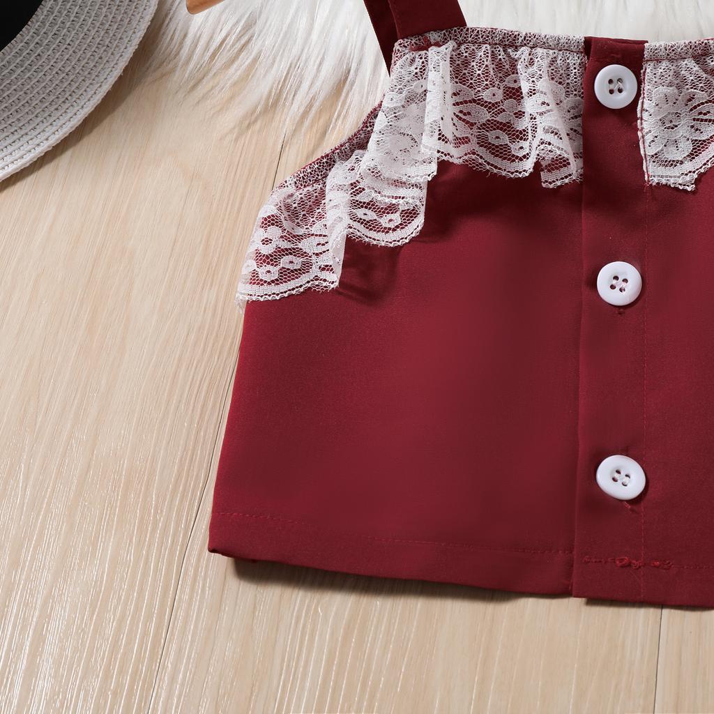 Новинка 2024 года, летняя жилетка без рукавов для девочек + модная кружевная юбка с вышивкой, комплект из 2 предметов