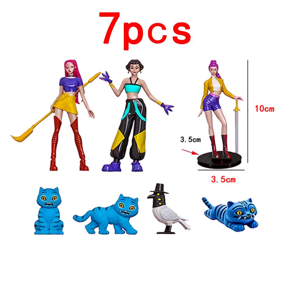 Аниме k-pop Охотники на демонов Набор фигурок Мира Зои Руми Тигр Игрушка Украшение для стола Статуэтки Орнамент для подарков детям