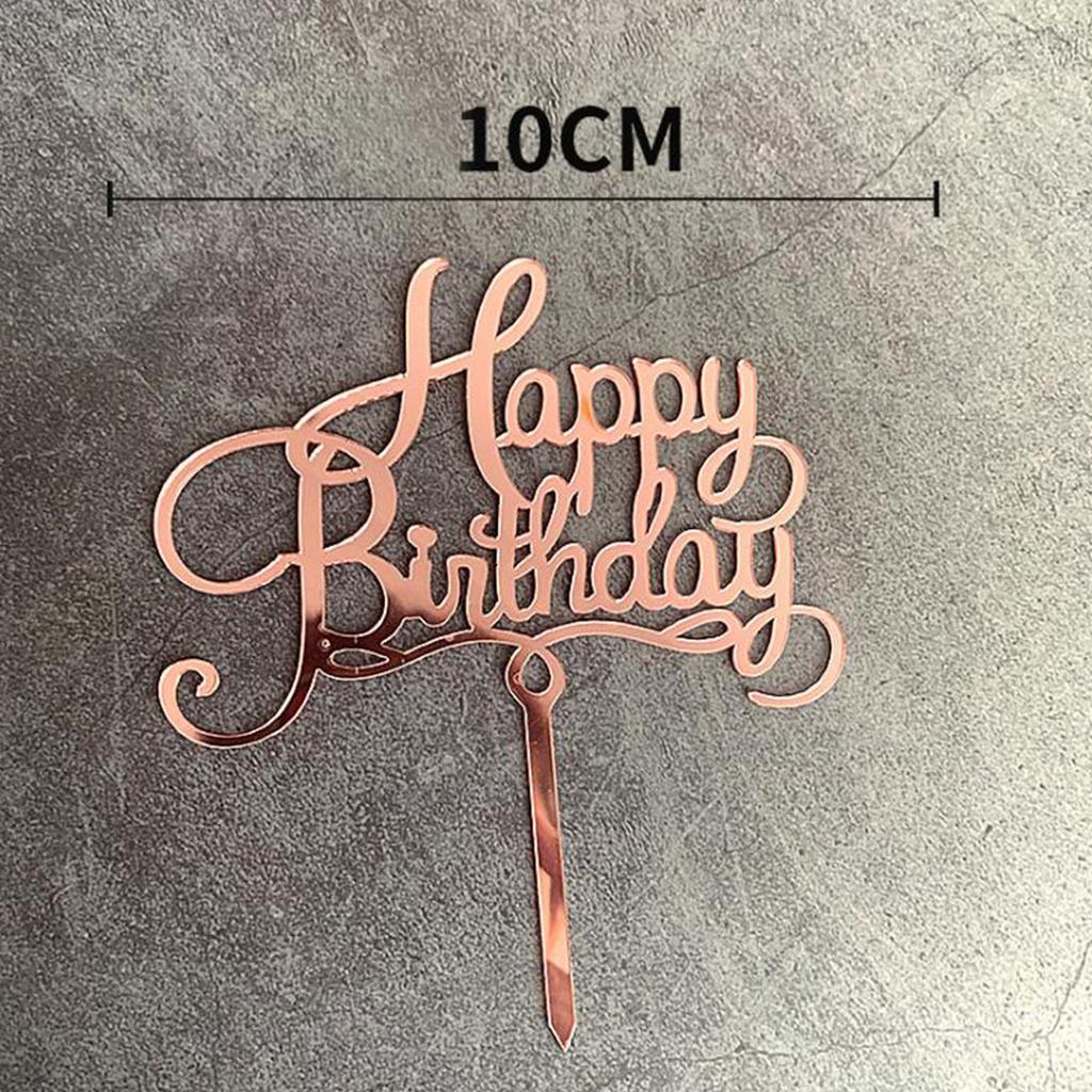 Personalized Wedding Happy Birthday Party Supplies Acrylic Cake Topper Insert Card Cake DIY Decoration Acrylic