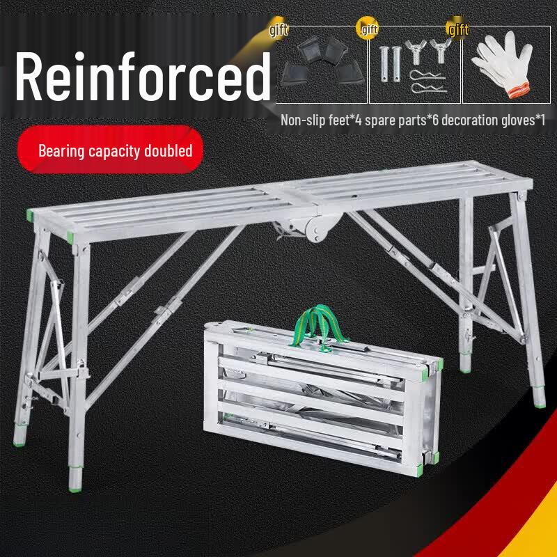 JINGGENG Heavy-Duty Folding Adjustable Work Platform Scaffolding