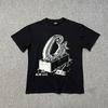 Unisex Oversized Streetwear Tee With Retro Geometric Print Cotton T-Shirt Men Women