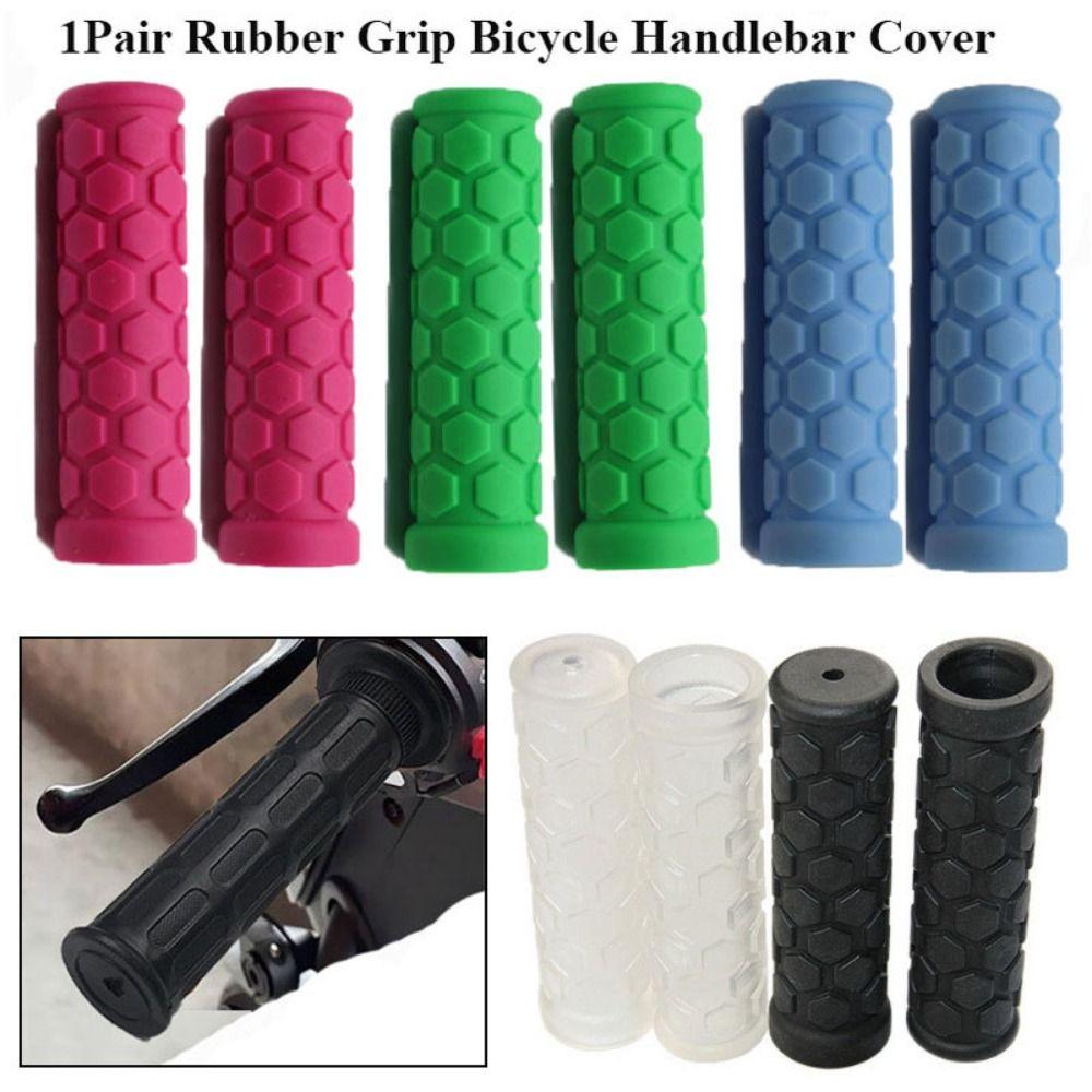 1 Pair Anti-slip Bicycle Handlebar Cover Shock Absorption Rubber Grip Mountain Bike Accessories