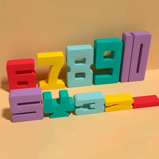 1 набор деревянных конструкторов для развития мелкой моторики, обучающих цифровых блоков, игр на равновесие для малышей, арифметических обучающих блоков для математики