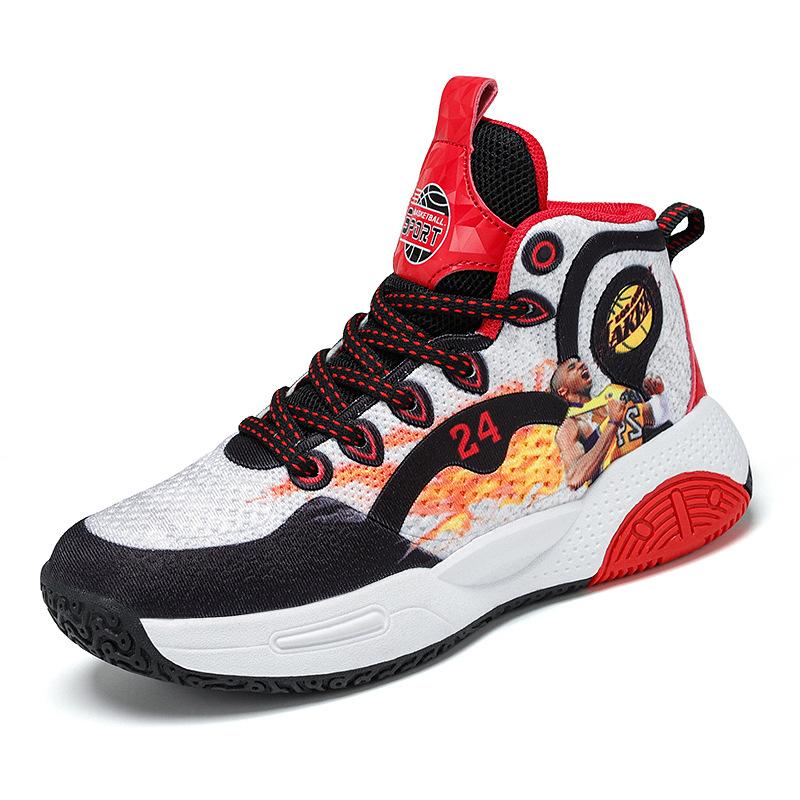 Весенне-летние популярные баскетбольные кроссовки для детей среднего и старшего возраста, памятные кроссовки Mamba, повседневная спортивная обувь для мальчиков, дышащая детская обувь